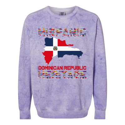 National Hispanic Heritage Month Dominican Republic Flag Colorblast Crewneck Sweatshirt