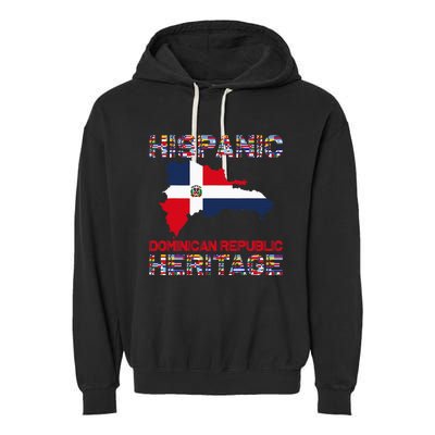 National Hispanic Heritage Month Dominican Republic Flag Garment-Dyed Fleece Hoodie