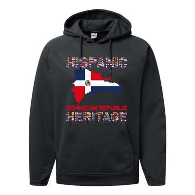 National Hispanic Heritage Month Dominican Republic Flag Performance Fleece Hoodie