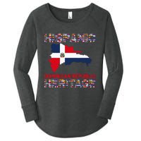 National Hispanic Heritage Month Dominican Republic Flag Women's Perfect Tri Tunic Long Sleeve Shirt