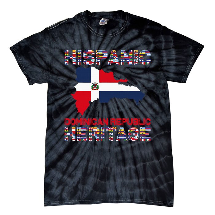 National Hispanic Heritage Month Dominican Republic Flag Tie-Dye T-Shirt