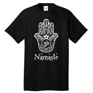 Namaste Hand Hamsa Yoga Hinduism Vedas Ohm Tall T-Shirt