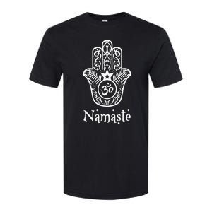 Namaste Hand Hamsa Yoga Hinduism Vedas Ohm Softstyle CVC T-Shirt