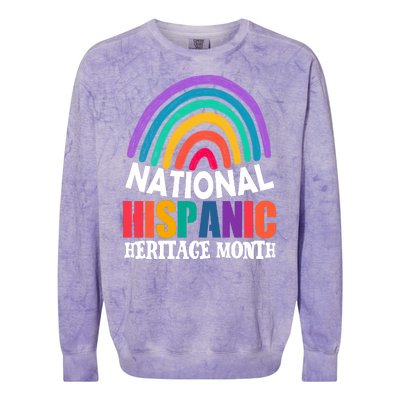 National Hispanic Heritage Month Rainbow Colorblast Crewneck Sweatshirt