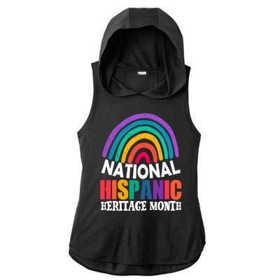 National Hispanic Heritage Month Rainbow Ladies PosiCharge Tri-Blend Wicking Draft Hoodie Tank