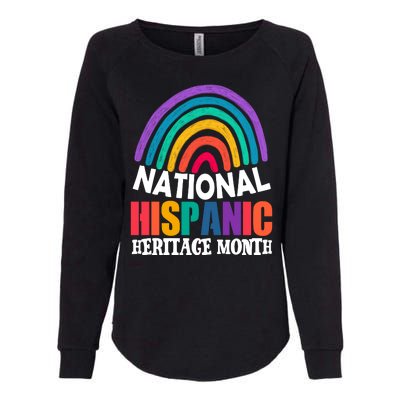 National Hispanic Heritage Month Rainbow Womens California Wash Sweatshirt