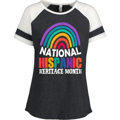 National Hispanic Heritage Month Rainbow Enza Ladies Jersey Colorblock Tee