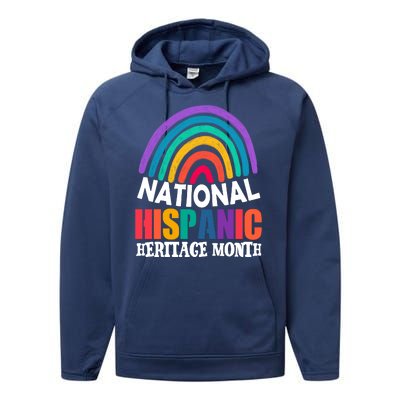 National Hispanic Heritage Month Rainbow Performance Fleece Hoodie