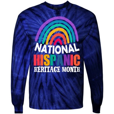 National Hispanic Heritage Month Rainbow Tie-Dye Long Sleeve Shirt