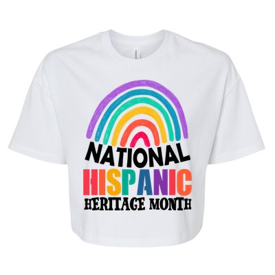 National Hispanic Heritage Month Rainbow Bella+Canvas Jersey Crop Tee