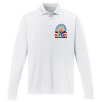 National Hispanic Heritage Month Rainbow Performance Long Sleeve Polo