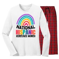 National Hispanic Heritage Month Rainbow Women's Long Sleeve Flannel Pajama Set 