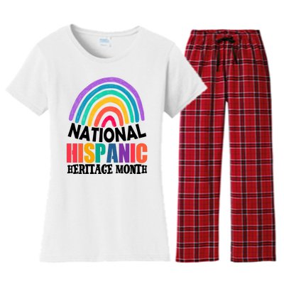 National Hispanic Heritage Month Rainbow Women's Flannel Pajama Set