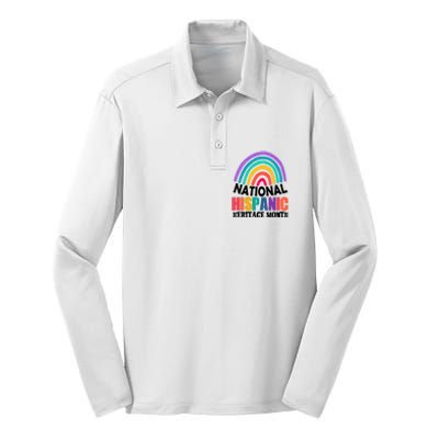 National Hispanic Heritage Month Rainbow Silk Touch Performance Long Sleeve Polo