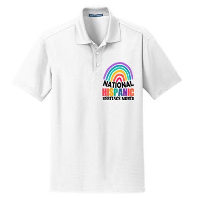 National Hispanic Heritage Month Rainbow Dry Zone Grid Polo