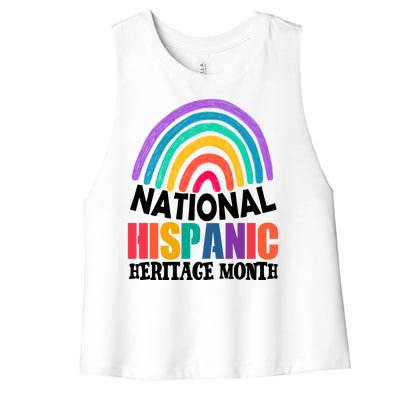 National Hispanic Heritage Month Rainbow Women's Racerback Cropped Tank