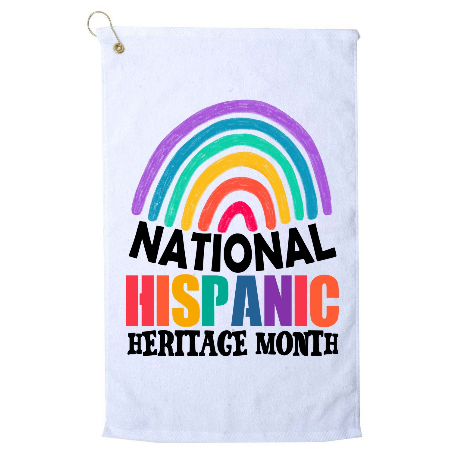 National Hispanic Heritage Month Rainbow Golf Towel