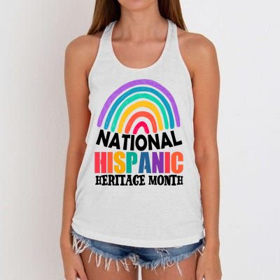 National Hispanic Heritage Month Rainbow Women's Knotted Racerback Tank