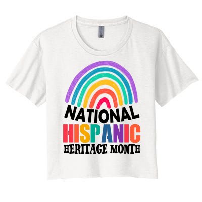 National Hispanic Heritage Month Rainbow Women's Crop Top Tee