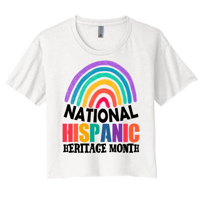 National Hispanic Heritage Month Rainbow Women's Crop Top Tee