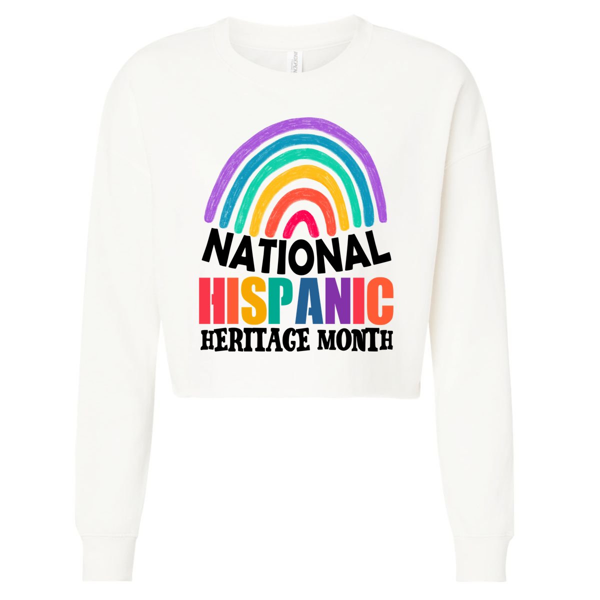 National Hispanic Heritage Month Rainbow Cropped Pullover Crew