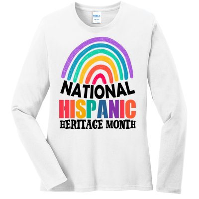 National Hispanic Heritage Month Rainbow Ladies Long Sleeve Shirt