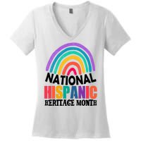 National Hispanic Heritage Month Rainbow Women's V-Neck T-Shirt