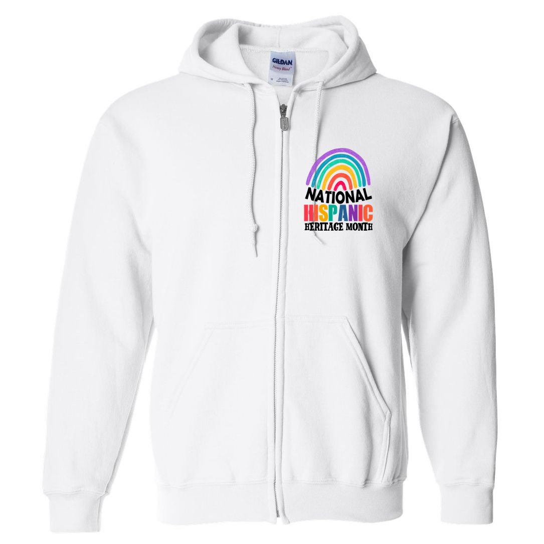 National Hispanic Heritage Month Rainbow Full Zip Hoodie