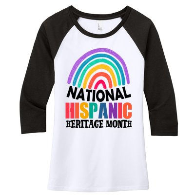 National Hispanic Heritage Month Rainbow Women's Tri-Blend 3/4-Sleeve Raglan Shirt