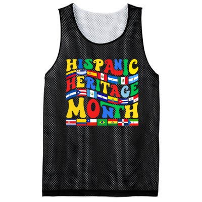 National Hispanic Heritage Month Countries Flags Mesh Reversible Basketball Jersey Tank