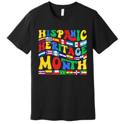 National Hispanic Heritage Month Countries Flags Premium T-Shirt