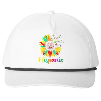 National Hispanic Heritage Month Sunflower All Countries Snapback Five-Panel Rope Hat