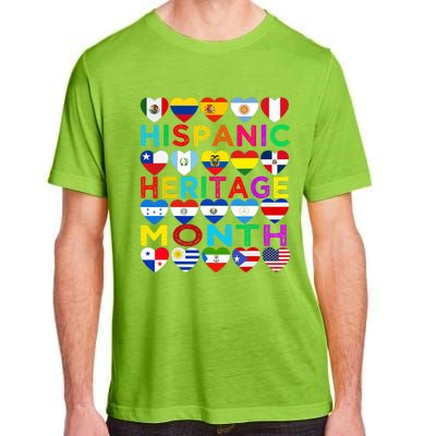 National Hispanic Heritage Month Latino Countries Flag Adult ChromaSoft Performance T-Shirt