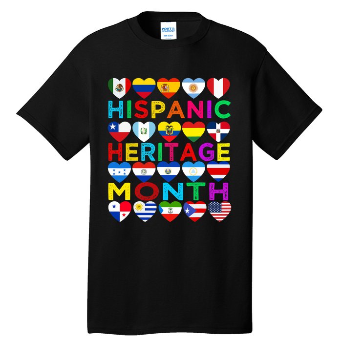 National Hispanic Heritage Month Latino Countries Flag Tall T-Shirt