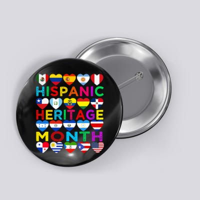 National Hispanic Heritage Month Latino Countries Flag Button