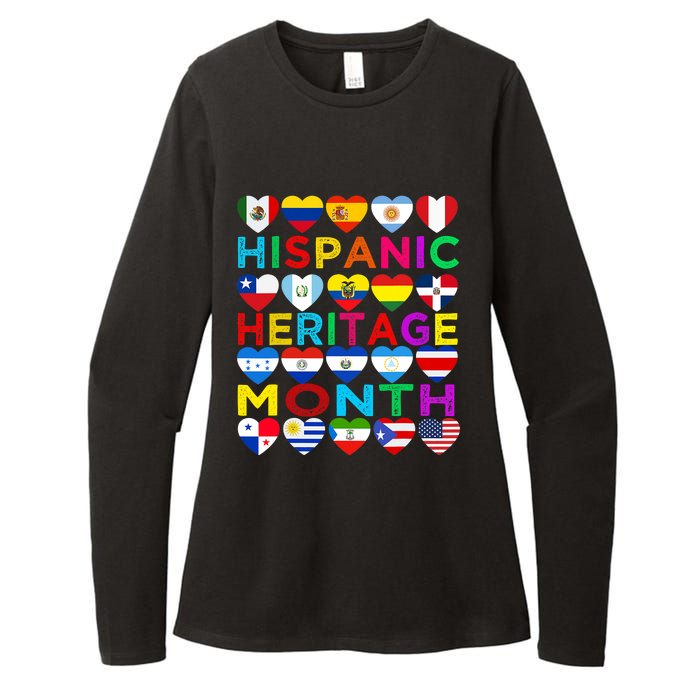 National Hispanic Heritage Month Latino Countries Flag Womens CVC Long Sleeve Shirt