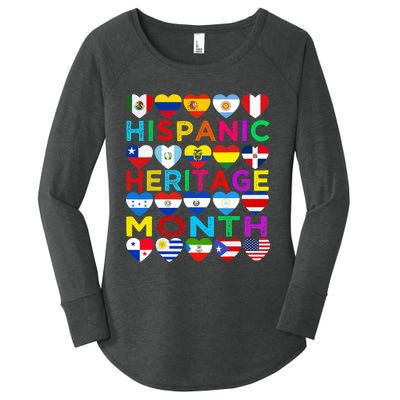 National Hispanic Heritage Month Latino Countries Flag Women's Perfect Tri Tunic Long Sleeve Shirt