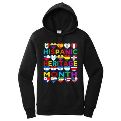 National Hispanic Heritage Month Latino Countries Flag Women's Pullover Hoodie