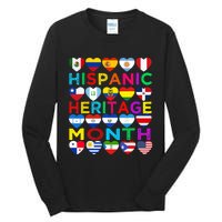 National Hispanic Heritage Month Latino Countries Flag Tall Long Sleeve T-Shirt