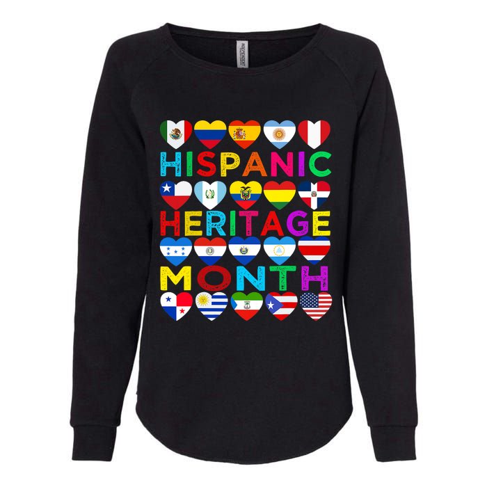 National Hispanic Heritage Month Latino Countries Flag Womens California Wash Sweatshirt