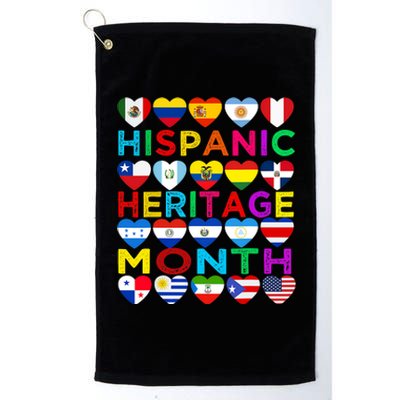 National Hispanic Heritage Month Latino Countries Flag Platinum Collection Golf Towel