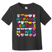 National Hispanic Heritage Month Latino Countries Flag Toddler T-Shirt