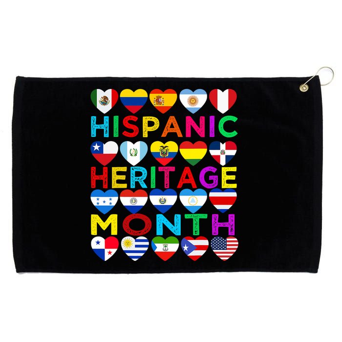 National Hispanic Heritage Month Latino Countries Flag Grommeted Golf Towel