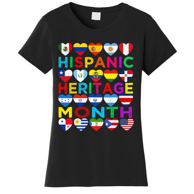 National Hispanic Heritage Month Latino Countries Flag Women's T-Shirt