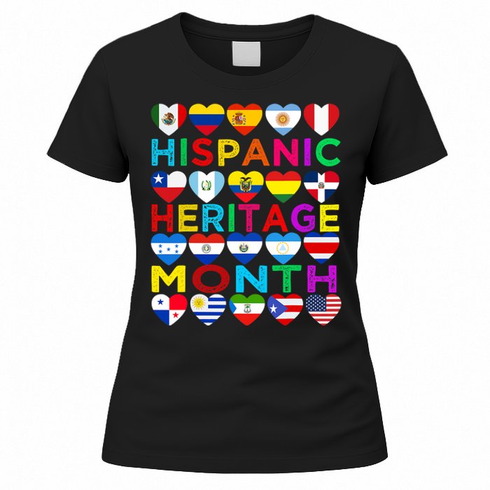 National Hispanic Heritage Month Latino Countries Flag Women's T-Shirt