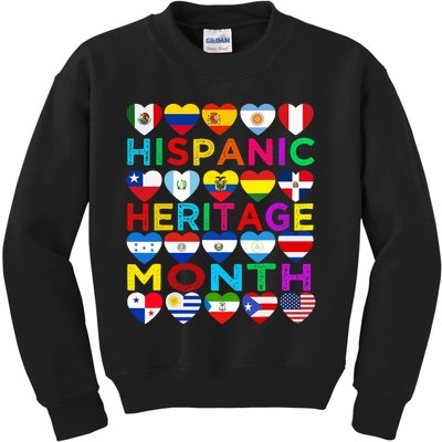 National Hispanic Heritage Month Latino Countries Flag Kids Sweatshirt