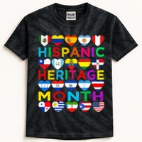 National Hispanic Heritage Month Latino Countries Flag Kids Tie-Dye T-Shirt