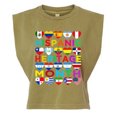 National Hispanic Heritage Month Latino Countries Flag Garment-Dyed Women's Muscle Tee