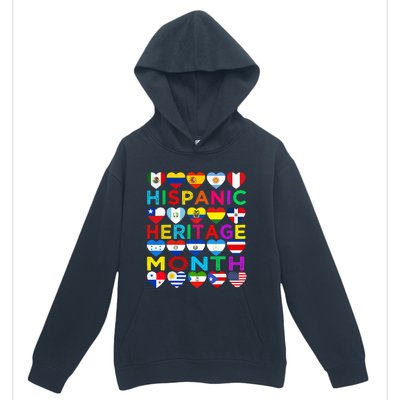 National Hispanic Heritage Month Latino Countries Flag Urban Pullover Hoodie