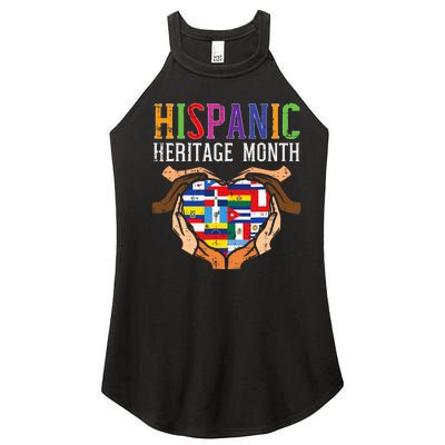 National Hispanic Heritage Month Sunflower Countries Flags Women’s Perfect Tri Rocker Tank